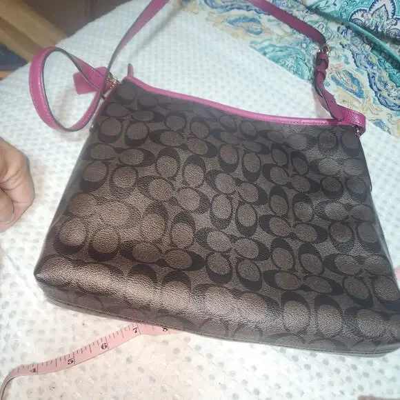 COACH EUC SIGNATURE FILE CROSSBODY BAG - Picture 7 of 8